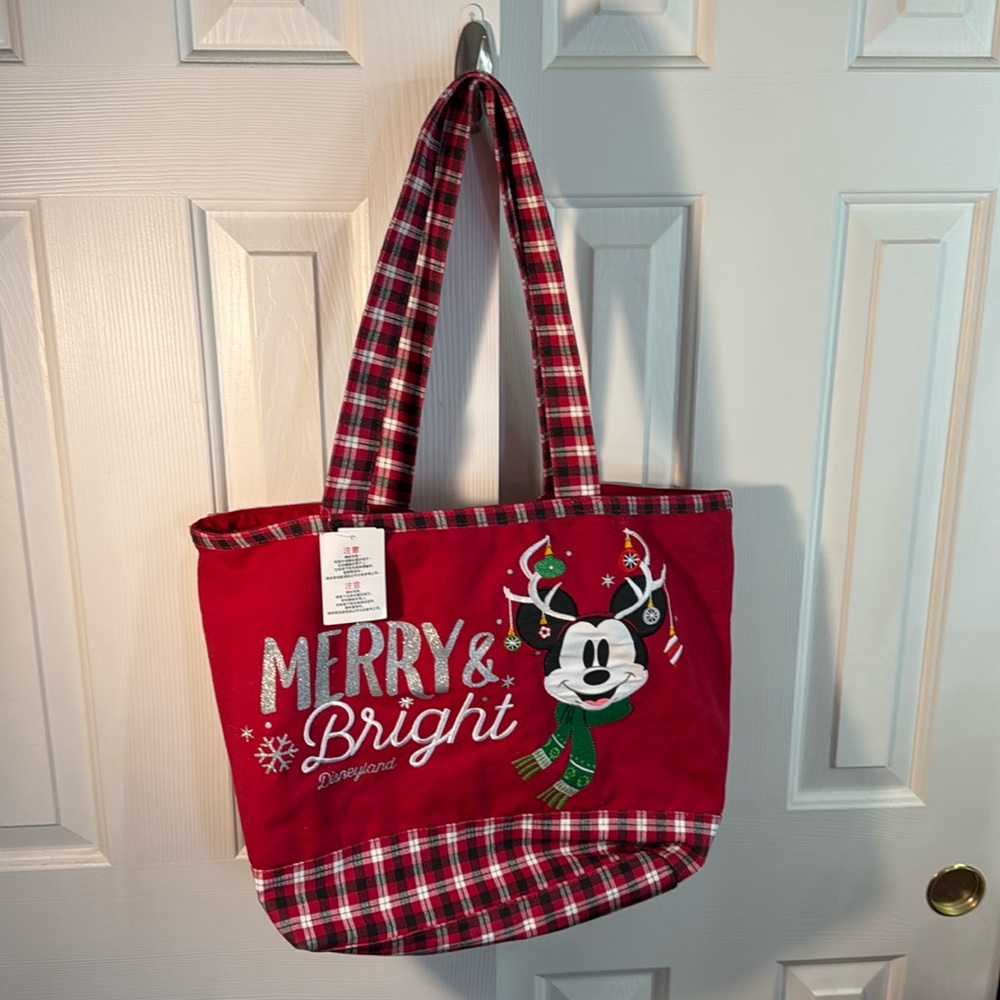 Disney parks christmas tote bag